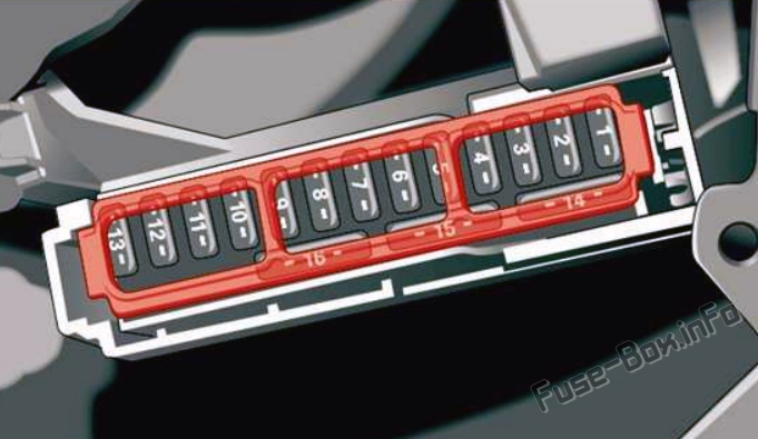 Audi A5/S5 8W6 Sicherungskasten im Innenraum Sicherungsdiagramm