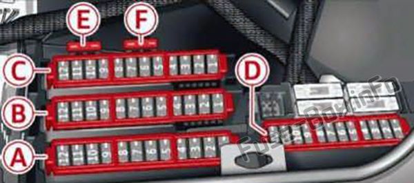 Sicherungskastendiagramm (Gepäckraum): Audi A6 / S6 (C7 / 4G; 2012, 2013, 2014, 2015, 2016, 2017, 2018)