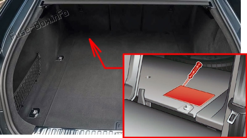 Audi A7/S7 4K8 Sicherungskasten im Kofferraum Sicherungsdiagramm