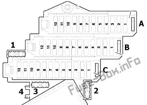 Sicherungskastendiagramm (linke Seite der Instrumententafel): Audi Q7