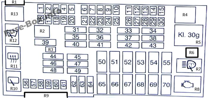 Sicherungskastendiagramm (Typ 1): BMW 1er
