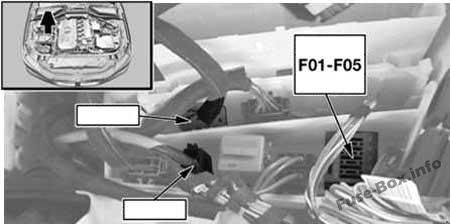 BMW 5er E60/E61 Sicherungskasten im Motorraum Sicherungsdiagramm
