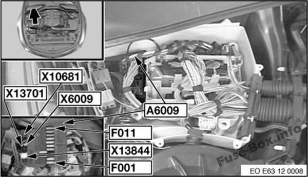 BMW 5er E60/E61 Sicherungskasten im Motorraum Sicherungsdiagramm