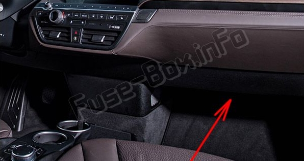 BMW i3 Sicherungskasten im Innenraum Sicherungsdiagramm