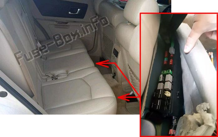 Cadillac SRX Sicherungskasten im Innenraum Sicherungsdiagramm