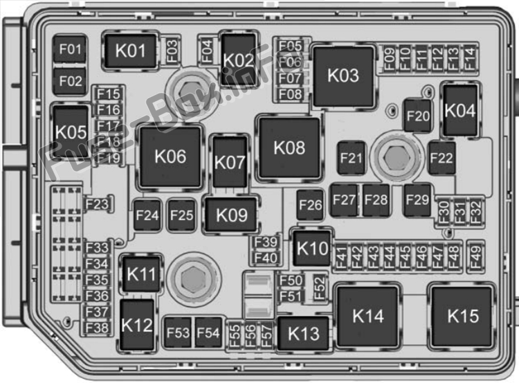 Chevrolet Equinox Sicherungskasten im Motorraum Sicherungsdiagramm