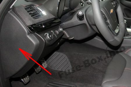 Position des Sicherungskastens im Fahrgastraum: Chevrolet SS
