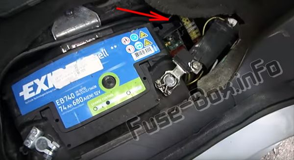Sicherungen an der Batterie (Position): Citroen C8 (2002-2008)