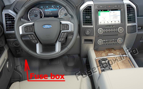 Ford Expedition U553 Sicherungskasten im Innenraum Sicherungsdiagramm