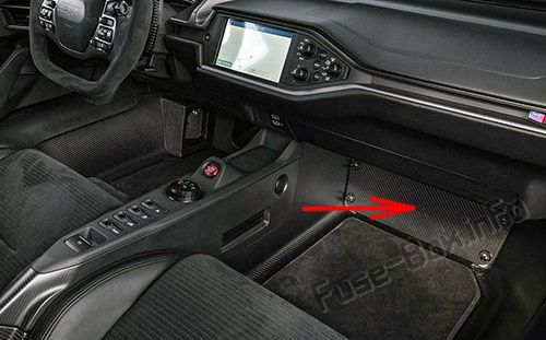 Ford GT Sicherungskasten im Innenraum Sicherungsdiagramm