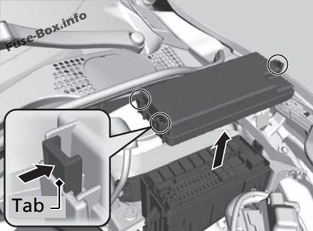 Honda HR-V Sicherungskasten im Motorraum Sicherungsdiagramm