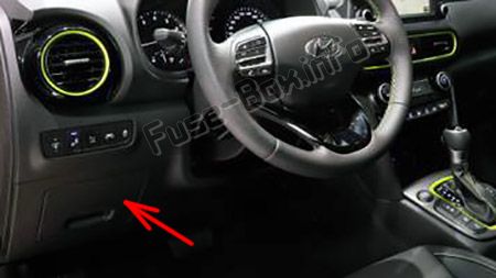 Hyundai Kona Sicherungskasten im Innenraum Sicherungsdiagramm
