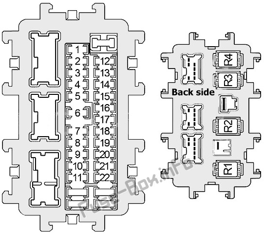 Infiniti Q70 Y51 Sicherungskasten im Innenraum Sicherungsdiagramm