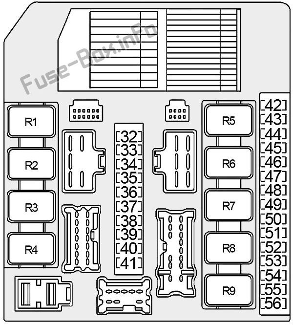 Infiniti QX56 JA60 Sicherungskasten im Motorraum Sicherungsdiagramm