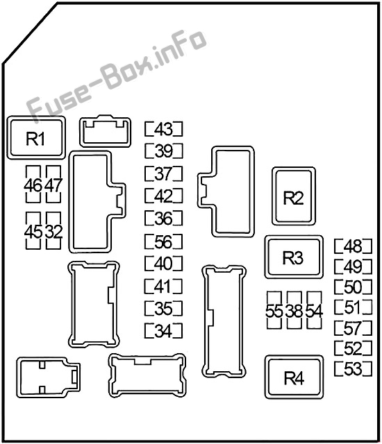 Infiniti QX56 JA60 Sicherungskasten im Motorraum Sicherungsdiagramm