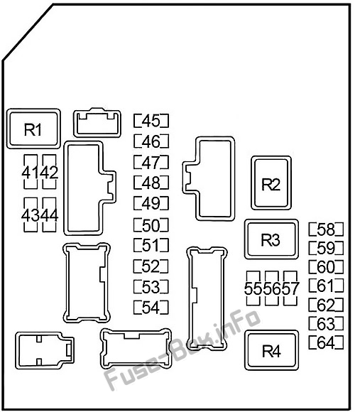 Infiniti QX56 / QX80 Z62 Sicherungskasten im Motorraum Sicherungsdiagramm