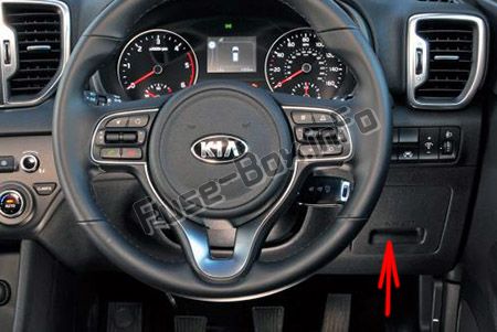 KIA Sportage QL Sicherungskasten im Innenraum Sicherungsdiagramm