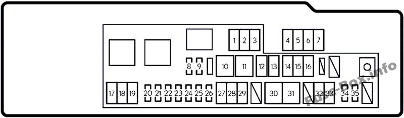 Lexus GS250 / GS350 L10 Sicherungskasten im Motorraum Sicherungsdiagramm