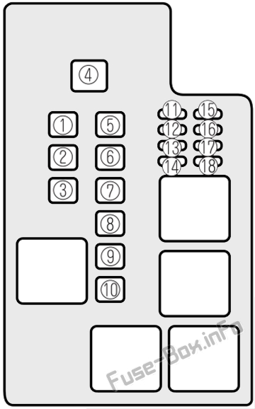 Mazda 626 Sicherungskasten im Motorraum Sicherungsdiagramm