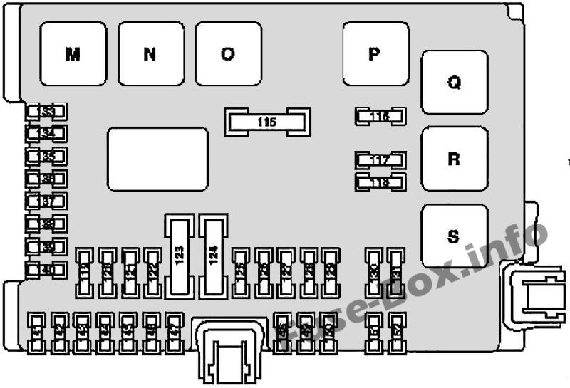Sicherungskasten hinten (Diagramm): Mercedes-Benz CL-Klasse / S-Klasse (2006-2014)