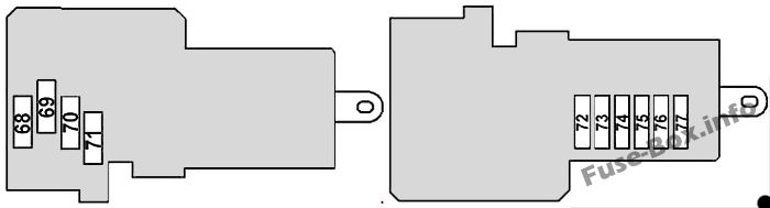 Vorderer Vorsicherungskasten (Diagramm): Mercedes-Benz CLS-Klasse (2004-2010)