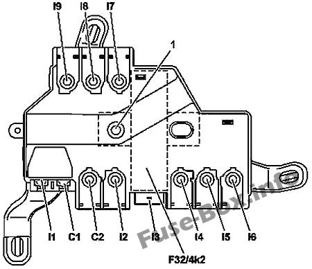 Mercedes-Benz S-Klasse W222/C217/A217 Sicherungskasten im Innenraum Sicherungsdiagramm