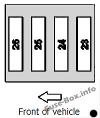 Kofferraum-Sicherungskasten-Diagramm: Mercedes-Benz SLK-Klasse (1996-2004)