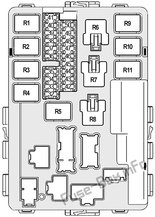 Nissan Altima L31 Sicherungskasten im Motorraum Sicherungsdiagramm