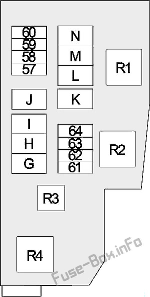 Nissan Altima L33 Sicherungskasten im Motorraum Sicherungsdiagramm