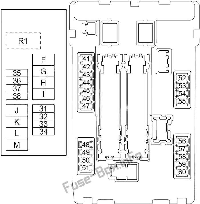 Nissan Quest RE52 Sicherungskasten im Motorraum Sicherungsdiagramm