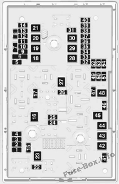 Sicherungsdiagramm unter der Motorhaube: Opel / Vauxhall Zafira Tourer C (2013)
