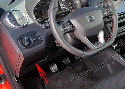 SEAT Ibiza Mk4/6P Sicherungskasten im Innenraum Sicherungsdiagramm