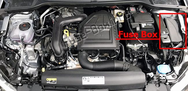 SEAT Ibiza Mk5/KJ Sicherungskasten im Motorraum Sicherungsdiagramm