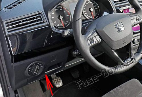 SEAT Ibiza Mk5/KJ Sicherungskasten im Innenraum Sicherungsdiagramm
