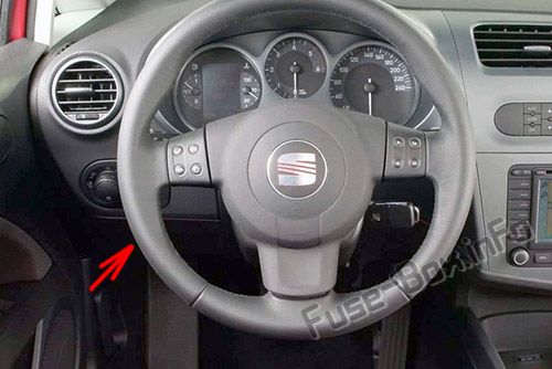 Position des Sicherungskastens im Fahrgastraum: SEAT Leon (2005-2012)