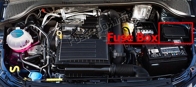SEAT Toledo Mk4/NH Sicherungskasten im Motorraum Sicherungsdiagramm
