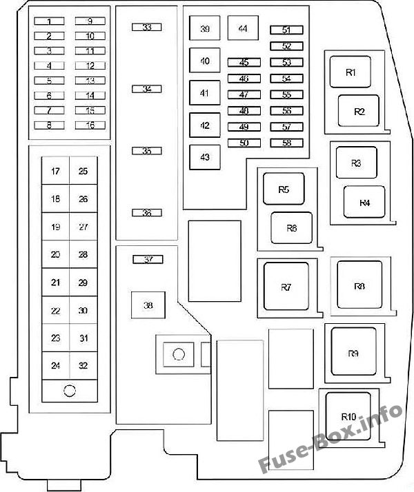 Toyota Corolla / Auris E140/E150 Sicherungskasten im Motorraum Sicherungsdiagramm