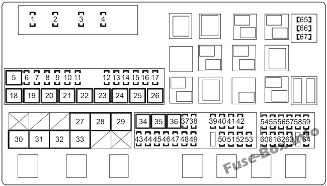 Toyota Land Cruiser 200/J200/V8 Sicherungskasten im Motorraum Sicherungsdiagramm