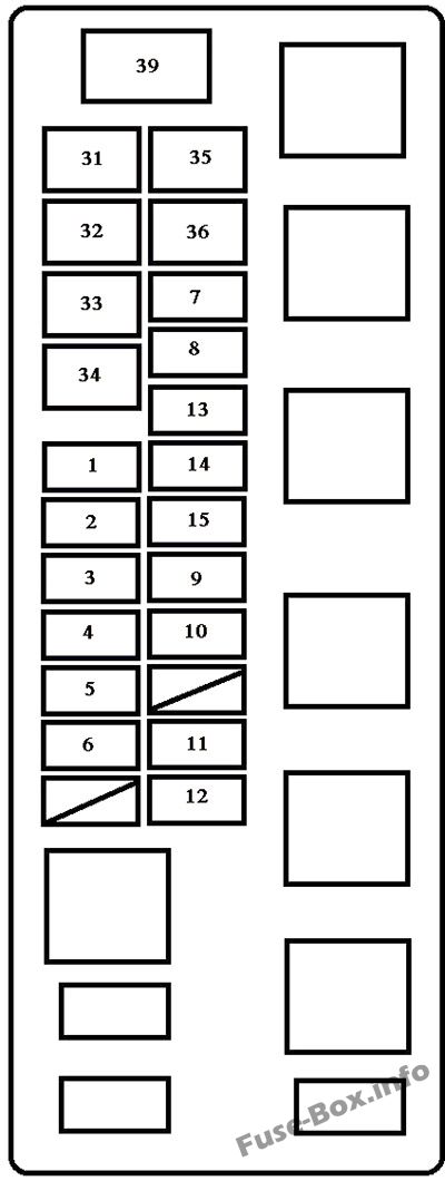 Diagramm Sicherungskasten unter der Motorhaube: Toyota Tundra (2000)