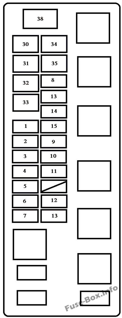 Toyota Tundra Sicherungskasten im Motorraum Sicherungsdiagramm