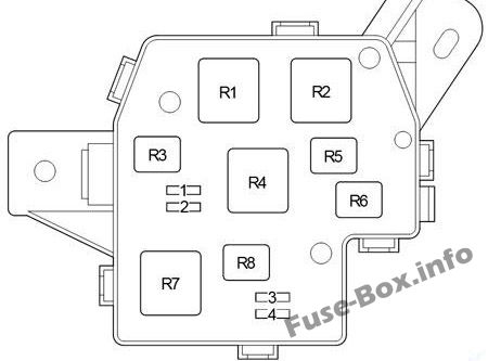 Toyota Yaris / Vitz / Belta XP90 Sicherungskasten im Motorraum Sicherungsdiagramm