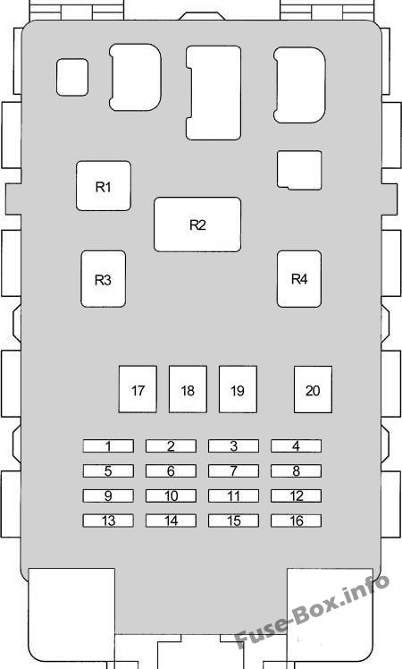 Schaltplan Sicherungskasten Instrumententafel: Toyota Yaris / Echo / Vitz / Yaris Verso / Echo Verso (1999-2005)