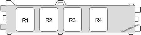 Toyota Yaris / Echo / Vitz XP130/XP150 Sicherungskasten im Motorraum Sicherungsdiagramm