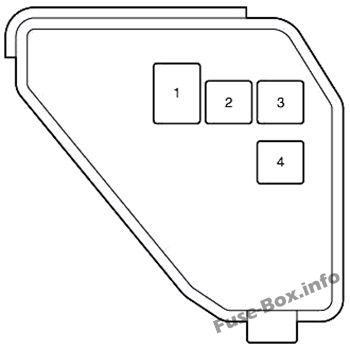 Diagramm Sicherungskasten 2 unter der Motorhaube: Toyota Yaris Hybrid / Echo Hybrid (2012-2017)